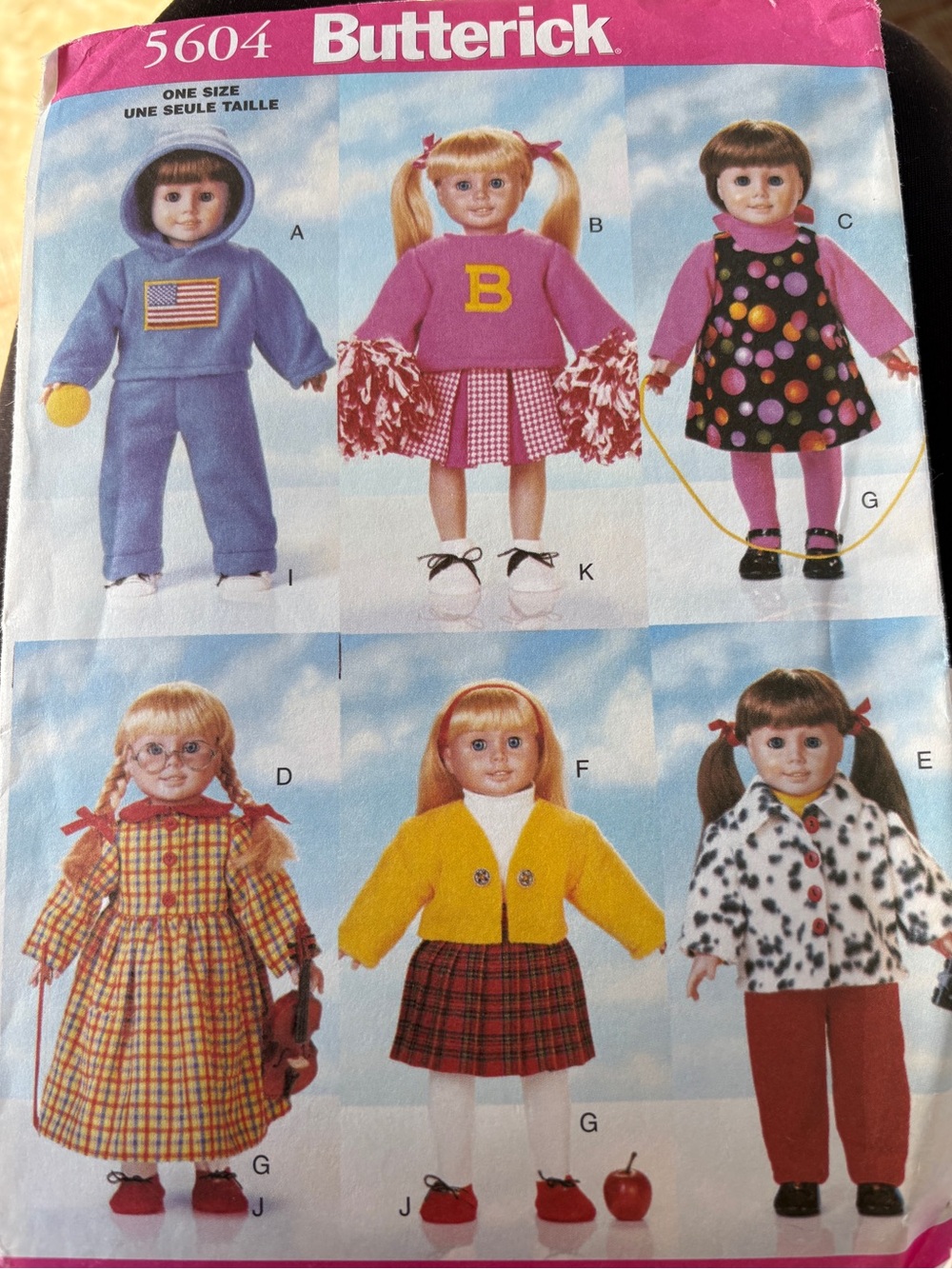 Butterick Pattern 5604 for 18” Doll Clothes